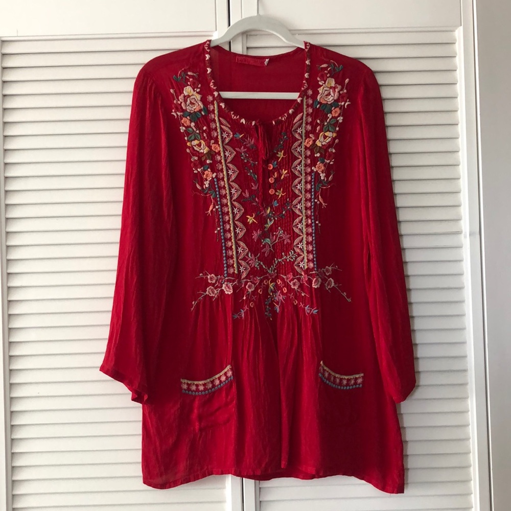 Johnny Was Embroidered Top M